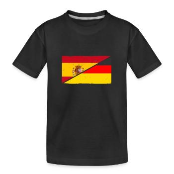 Spanier Deutschland Spanien - Kinder Premium Bio T-Shirt - Schwarz - Vorne