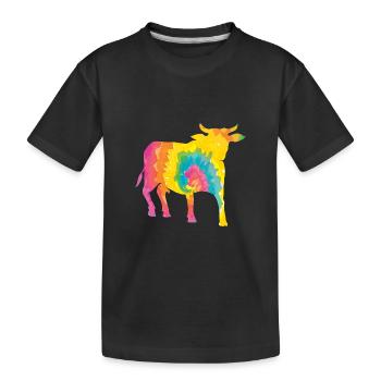 Bovins de buffle Bœufs - T-shirt bio Premium Enfant - noir - Devant