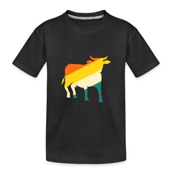 Bovins de buffle Bœufs - T-shirt bio Premium Enfant - noir - Devant