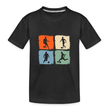 Joueur de football Football - T-shirt bio Premium Enfant - noir - Devant