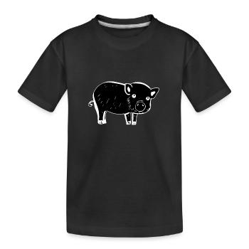 Pig Symbol Animal Baby contraste - T-shirt bio Premium Enfant - noir - Devant