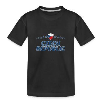 République tchèque - T-shirt bio Premium Enfant - noir - Devant