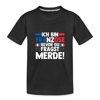 Français Français France - T-shirt bio Premium Enfant - noir - Devant