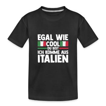 Italiener Italien - Kinder Premium Bio T-Shirt - Schwarz - Vorne