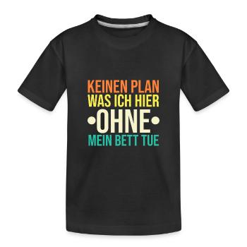 Lève-tard Shlafen paresseux - T-shirt bio Premium Enfant - noir - Devant