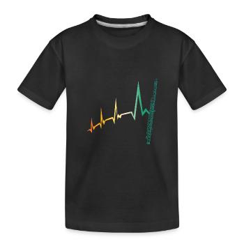 Flûte Heartbeat Flûte - T-shirt bio Premium Enfant - noir - Devant