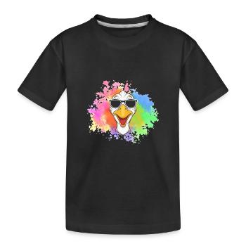 Gans - Kinder Premium Bio T-Shirt - Schwarz - Vorne