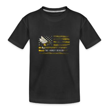 Biene Hummel Insekt Bienchen - Kinder Premium Bio T-Shirt - Schwarz - Vorne