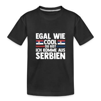 Serbe Serbe Serbie - T-shirt bio Premium Enfant - noir - Devant