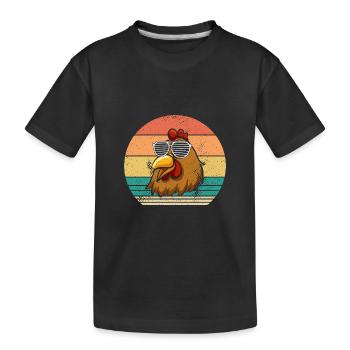 Poules Poule - T-shirt bio Premium Enfant - noir - Devant