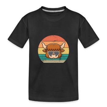 Bovins de buffle Bœufs - T-shirt bio Premium Enfant - noir - Devant