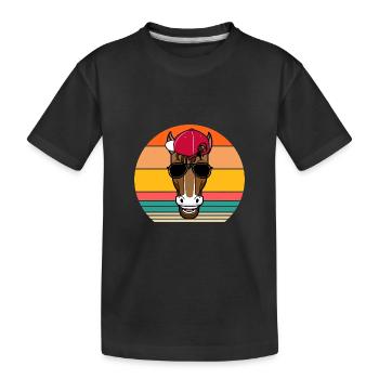 Riding Horse - Kids' Premium Organic T-Shirt - black - Front