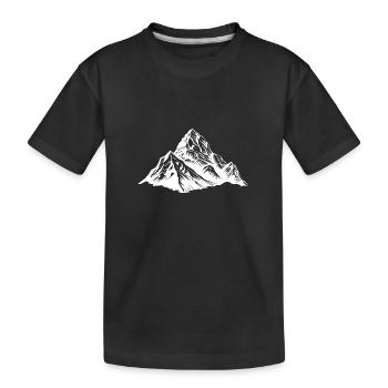 Symbole de l’alpiniste des montagnes - T-shirt bio Premium Enfant - noir - Devant