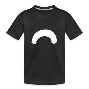 bogen symbol linie - Kinder Premium Bio T-Shirt - Schwarz - Vorne
