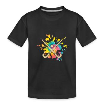 Joueurs de hockey sur gazon Hockey sur gazon - T-shirt bio Premium Enfant - noir - Devant