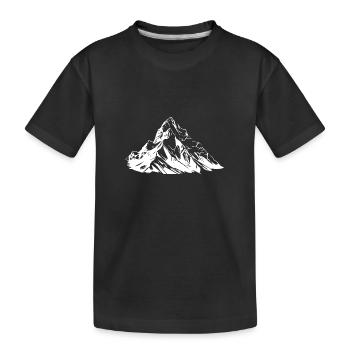 Mountains Symbol Silhouette - Kids' Premium Organic T-Shirt - black - Front