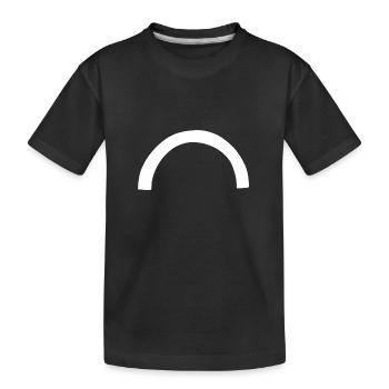 bogen form symbol linie - Kinder Premium Bio T-Shirt - Schwarz - Vorne