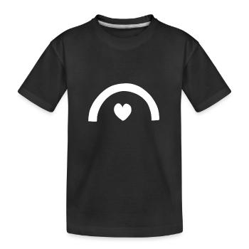 Coeur Forme Arc Symbole Formes - T-shirt bio Premium Enfant - noir - Devant