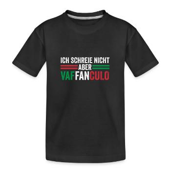 Italien Italiener Vaffanculo - Kinder Premium Bio T-Shirt - Schwarz - Vorne