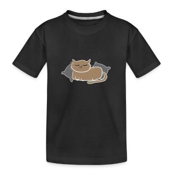 chat sommeil animal de compagnie fatigué animal de compagnie - T-shirt bio Premium Enfant - noir - Devant