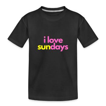 J’adore les dimanches ! - J’adore les dimanches ! - T-shirt bio Premium Enfant - noir - Devant
