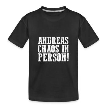 Vorname Andreas - Kinder Premium Bio T-Shirt - Schwarz - Vorne