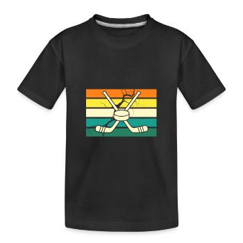 Joueurs de hockey sur glace Hockey sur glace - T-shirt bio Premium Enfant - noir - Devant