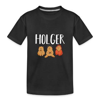 Gamer Zocker Zocken Gaming Holger - T-shirt bio Premium Enfant - noir - Devant