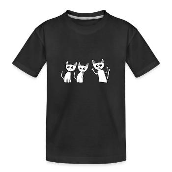 Combattre les chats Chats Cris - T-shirt bio Premium Enfant - noir - Devant
