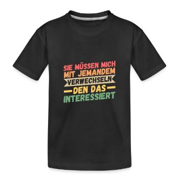 Dictons drôles, collègues de travail, humour de bureau - T-shirt bio Premium Enfant - noir - Devant