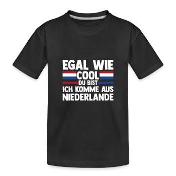 Netherlands Netherlands Holland - Kids' Premium Organic T-Shirt - black - Front