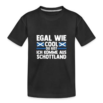 Schotten Schottisch Schottland - Kinder Premium Bio T-Shirt - Schwarz - Vorne