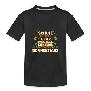 Kindergarten graduates school start school child enrollment - Kids' Premium Organic T-Shirt - black - Front
