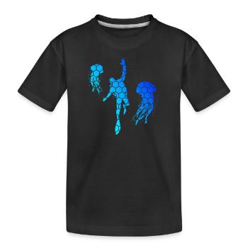 Scuba Tauchen Scuba Diver Free Dive Scuba Taucher - Kinder Premium Bio T-Shirt - Schwarz - Vorne