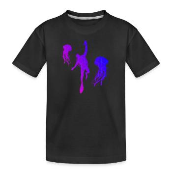 Scuba Divers Scuba Diving Ladies Scuba Diver - Kids' Premium Organic T-Shirt - black - Front
