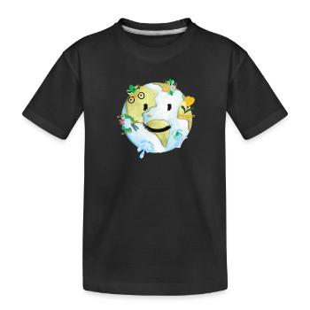 Save The Planet - Kinder Premium Bio T-Shirt - Schwarz - Vorne