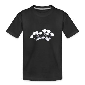fleurs briller herbe symbole plante - T-shirt bio Premium Enfant - noir - Devant