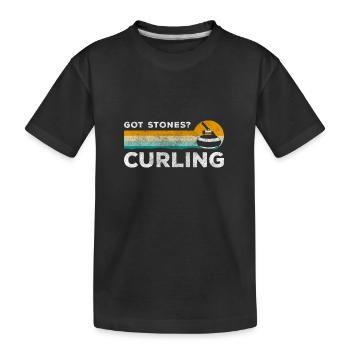 Équipe de curling - T-shirt bio Premium Enfant - noir - Devant