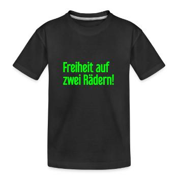 Freedom sur deux roues - Cyclist Design - T-shirt bio Premium Enfant - noir - Devant