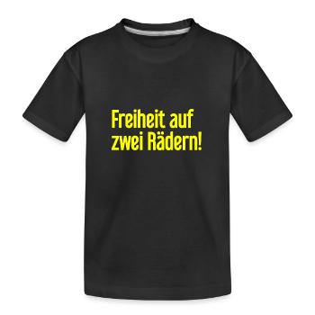 Freedom sur deux roues - Cyclist Design - T-shirt bio Premium Enfant - noir - Devant