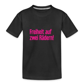 Freedom sur deux roues - Cyclist Design - T-shirt bio Premium Enfant - noir - Devant