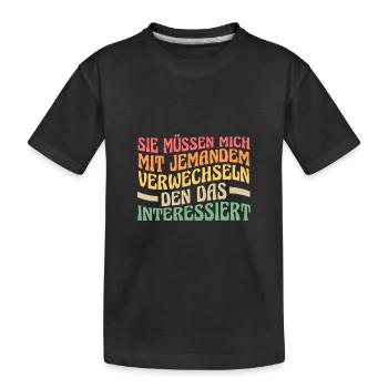 Dictons drôles, collègues de travail, humour de bureau - T-shirt bio Premium Enfant - noir - Devant