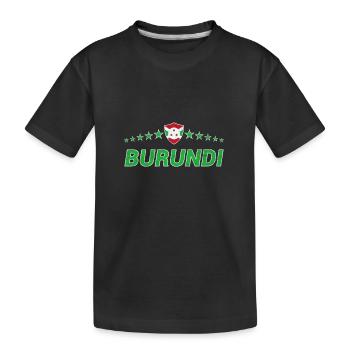 Burundi - Kinder Premium Bio T-Shirt - Schwarz - Vorne