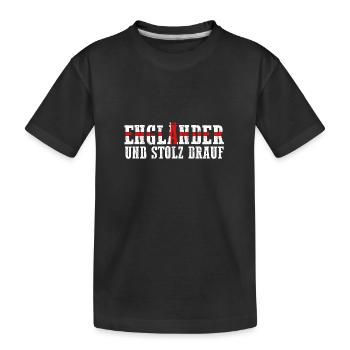 Großbritannien Engländer England - Kinder Premium Bio T-Shirt - Schwarz - Vorne