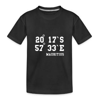 L’île Maurice coordonne l’idée de design de vacances - T-shirt bio Premium Enfant - noir - Devant