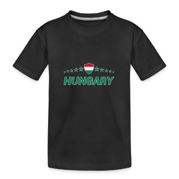 Ungarn - Kinder Premium Bio T-Shirt - Schwarz - Vorne