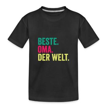 Großmutter Oma - Kinder Premium Bio T-Shirt - Schwarz - Vorne