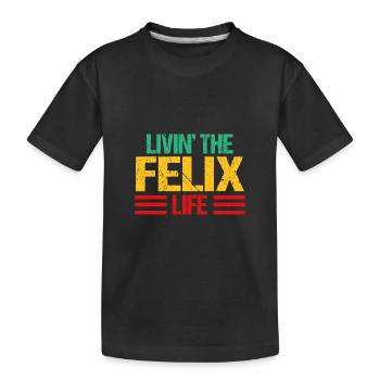 Felix - Kinder Premium Bio T-Shirt - Schwarz - Vorne