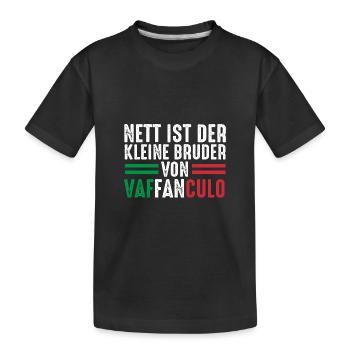 Italien Italiener Vaffanculo - Kinder Premium Bio T-Shirt - Schwarz - Vorne