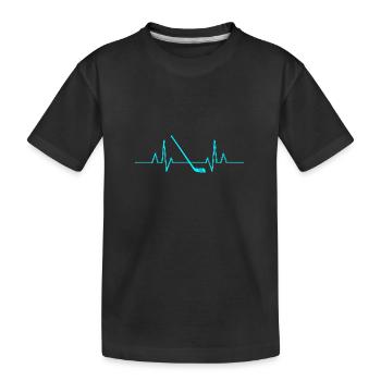 Joueurs de hockey sur glace Hockey sur glace - T-shirt bio Premium Enfant - noir - Devant